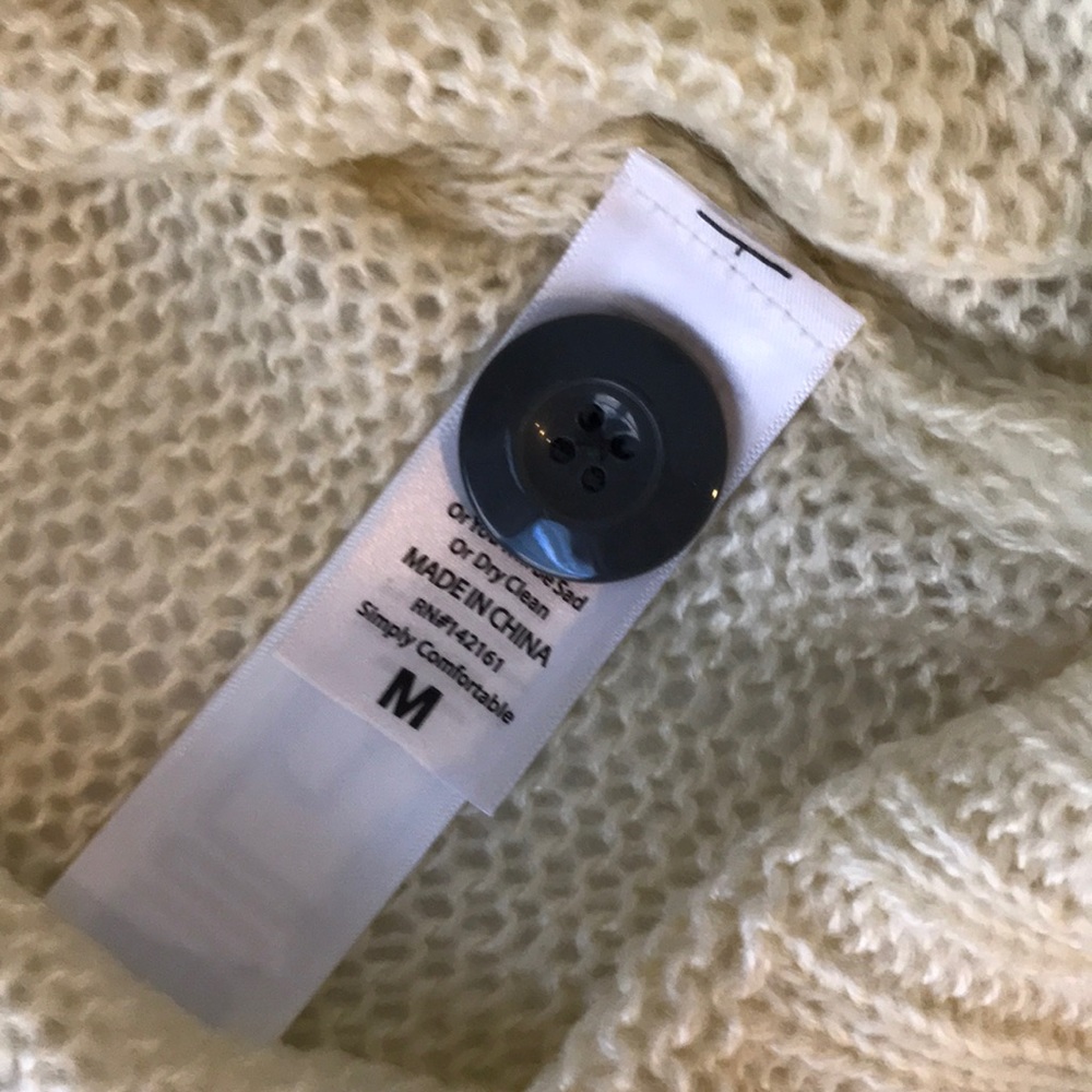 Lularoe Lucille knit cardigan cream gray NWT M - Picture 4 of 6